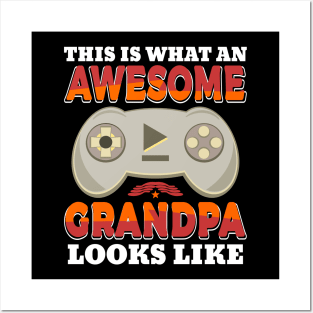 This Is What An Awesome Grandpa Looks Like Gaming Controller Posters and Art